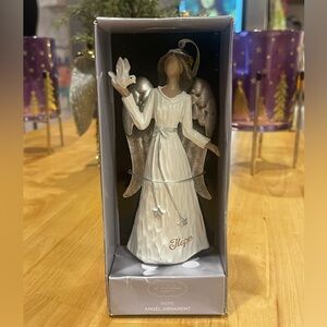 St Nicholas Square  Angel Christmas Figure/Ornament with white Dove